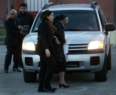 Mourners arrived at the Farrah Funeral Home Friday night for Lee Manuel Viloria-Paulino?s wake.

