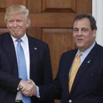 President-elect Donald Trump (left) and New Jersey Governor Chris Christie. 