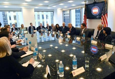 Tech CEO's meets with President-elect Donald Trump at Trump Tower December 14, 2016 in New York . / AFP PHOTO / TIMOTHY A. CLARYTIMOTHY A. CLARY/AFP/Getty Images
