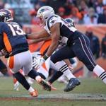 Denver CO 12/18/16 New England Patriots Trey Flowers sacks Denver Broncos Trevor Siemian during second quarter action at Sports Authority Field at Mile High Stadium (Photo by Matthew J. Lee/Globe staff) topic: Patriots-Broncos reporter: 