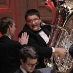Boston, MA., 12/23/16, Rya McAvoy plays the tuba with the The Boston Pops. The Boston Pops and conductor Keith Lockhart have teamed up with Make-A-Wish Massachusetts and Rhode Island to fulfill 15-year-old Ryan McAvoy's wish to perform on stage with the orchestra. Suzanne Kreiter/Globe staff)