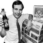 Jim Koch, Boston Beer Co. founder, struck a classic pose in 1997 with Samuel Adams beer.