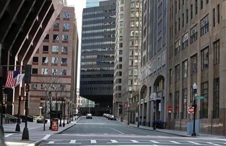 Boston?s Financial District, as seen in 2013. 

