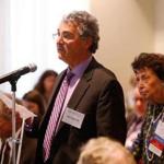 Dr. Roger Kligler, who has metastatic prostate cancer, spoke to the Massachusetts Medical Society in support of what he calls ?medical aid in dying.? Standing behind him waiting to speak was Dr. Barbara Rockett, a former two-time president of the medical society who opposes this end-of-life option and calls it ?physician-assisted suicide.? 