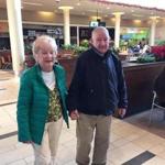 08zorosenberg - Barbara Adams of Peabody and Charlie MacCarthy of Beverly met eight years ago while walking at the Liberty Tree Mall in Danvers. They've been a couple ever since, and walk weekdays at Peabody's Northshore Mall. (Steven A. Rosenberg) 