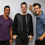 From left: New Kids on the Block members Danny Wood, Jordan Knight, and Joey McIntyre.