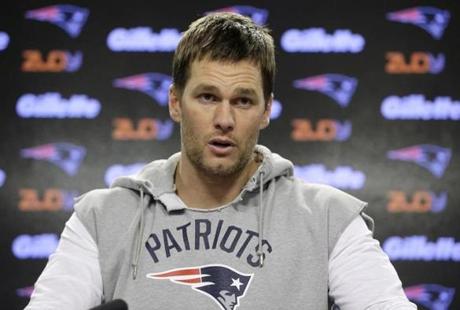 Tom Brady spoke with reporters on Thursday.
