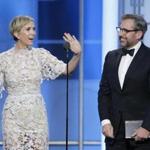 Kristen Wiig and Steve Carell at the Golden Globe Awards.