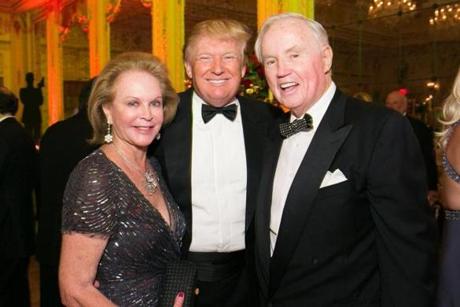 Eileen Burns, left, Donald Trump, center, and Brian Burns. (MANDATORY CREDIT: Capehart)
