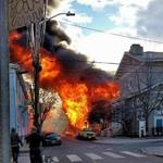 Cambridge MA 12/3/16 Firefighters battle a 10-alarm fire on Berkshire and York Streets. Photo by Brett Boston