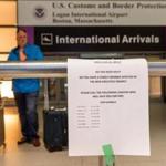 A flier posted Saturday at Logan Airport?s Terminal E offered free legal help for those affected by President Trump?s executive order on immigration.