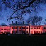 Drumthwacket, the governor's mansion in Princeton, N.J., is illuminated in red light Thursday evening Jan. 31, 2008, in preparation of Friday's American Heart Association's Wear Red Day for Women. The national awareness campaign is designed to focus on heart disease, considered to be the number one health issue facing women across the nation. (Mel Evans/Associated Press)