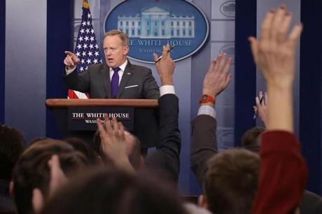 White House spokesman Sean Spicer, a Rhode Island native, has battled the press corps.
Sean Spicer was top strategist for the Republican National Committee before joining Donald Trump?s campaign.
