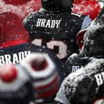 Boston, MA - 2/07/2017 - New England Patriots fans stood for hours in the snow, sleet, and freezing rain in anticipation of seeing their team at city hall plaza. New England Patriots Super Bowl Parade 2017. - (Barry Chin/Globe Staff), Section: Metro, Reporter: Globe Staff, Topic: 08parade, LOID: 8.3.1553838056.
