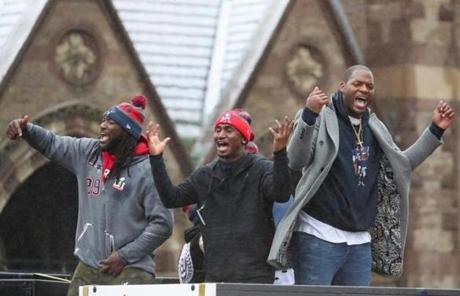BOSTON, MA - 2/07/2017: ALL CHEERS for the New England Patriots Super Bowl Parade 2017 in Boston (David L Ryan/Globe Staff Photo) SECTION: METRO TOPIC 08parade
