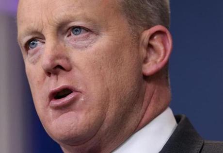 White House spokesman Sean Spicer, a Rhode Island native, has battled the press corps.

