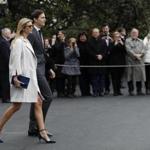 Ivanka Trump and her husband, Jared Kushner, senior adviser to President Trump, at the White House Friday.