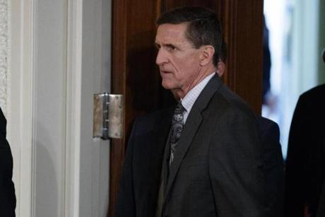 Michael Flynn at the White House on Monday.
