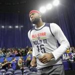 NEW ORLEANS, LA - FEBRUARY 18: DeMarcus Cousins #15 of the Sacramento Kings attends practice for the 2017 NBA All-Star Game at the Mercedes-Benz Superdome on February 18, 2017 in New Orleans, Louisiana. (Photo by Ronald Martinez/Getty Images)