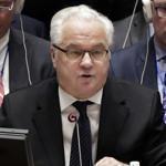 Russia?s Ambassador to the UN Vitaly Churkin addressed a Security Council meeting earlier this month. 