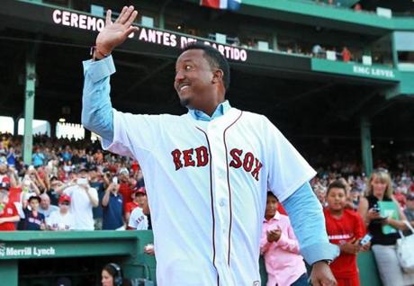 Pedro Martinez visited Fenway Park in July 2015 to have his number retired. 
