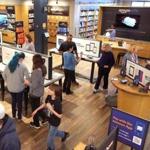 Customers visited the new Amazon bookstore at Legacy Place in Dedham on Saturday. 