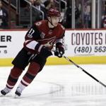 Arizona Coyotes right wing Radim Vrbata (17) in the first period during an NHL hockey game against the Buffalo Sabres, Sunday, Feb. 26, 2017, in Glendale, Ariz. (AP Photo/Rick Scuteri)