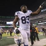 Indianapolis Colts tight end Dwayne Allen leaves the field after an NFL football game against the New York Jets, Monday, Dec. 5, 2016, in East Rutherford, N.J. The Colts won 41-10. (AP Photo/Seth Wenig)