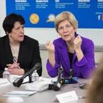 US Senator Elizabeth Warren spoke Monday during a visit to a Quincy health center. Pepperell businessman Rick Green, a Republican, says he won?t challenge Warren next year.
