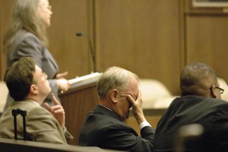 John J. Donovan, Sr. in a Cambridge courtroom in 2007. 

