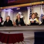 A panel made up of (from left) Martha Coakley, Jane Swift, Kerry Healey, Evelyn Murphy, and Shannon O?Brien spoke at the event titled ?Nonpartisan Lessons Learned & Shared: For the Next Generation,? at Faneuil Hall on Thursday.