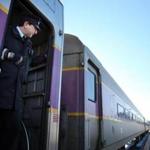 Andover, MA 01/05/2016 â?? A conductor watches as a train pulls out of the Andover Station in Andover, MA, on January 05, 2015. An out-of-service commuter rail train bound for Haverhill derailed early Tuesday morning in Lawrence when the track failed, sending three of the passenger cars off the tracks and causing major delays and cancellations for commuters north and west of Boston.(Globe staff photo / Craig F. Walker) section: metro reporter: boghosiana 