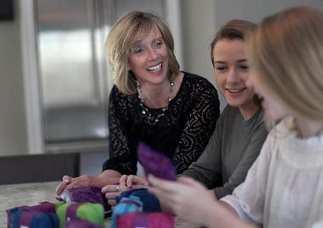 Helen Walsh, with her daughters Clodagh and Maeve, is a mom who has started a company selling feminine products by mail-order to young women.
