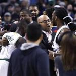 After the final buzzer Jan. 11 at the Garden, things got heated between the Celtics and Wizards.