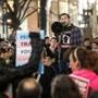 02/23/2017 BOSTON, MA Mason Dunn (cq) of the Mass Transgender Political Coalition, spoke during a rally to support trans students held at Post Office Square in Boston. (Aram Boghosian for The Boston Globe) 