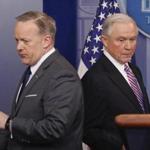 White House Press Secretary Sean Spicer introduced Attorney General Jeff Sessions. 