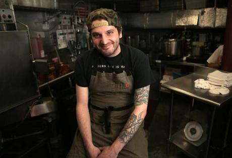 Rod MacDonald, chef de cuisine at Lone Star Taco Bar in Cambridge, played bass in a hardcore band in Worcester.
