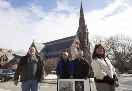 From left: Mark Saunders, Ken MacDonald, David Wenstrom, and Louise MacDonald of Newton Presbyterian Church, which is at odds with a breakaway evangelical denomination.
