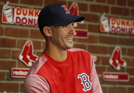 Red Sox pitcher Rick Porcello appeared relaxed Sunday as he spoke to the media at Fenway Park.
