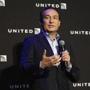 FILE- In this June 2, 2016, file photo, United Airlines CEO Oscar Munoz delivers remarks in New York, during a presentation of the carrier's new Polaris service. Video of police officers dragging a passenger from an overbooked United Airlines flight sparked an uproar Monday, April 10, 2017, on social media, but United's CEO defended his employees, saying they followed proper procedures and had no choice but to call authorities and remove the man. (AP Photo/Richard Drew, File)