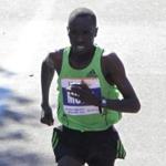 Emmanuel Mutai, of Kenya, finishes in second place in the men's division at the New York City Marathon in New York, Sunday, Nov. 7, 2010. (AP Photo/Seth Wenig)