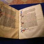 BOSTON, MA - 4/19/2017: A repatriation ceremony at the Boston Public Library will formally return three artifacts previously part of its Special Collections to Italy. One of the items included the Mariegola from the Scuola di Santa Maria di Valverde della Misericordia, a medieval manuscript dating to 1392, ( David L Ryan/Globe Staff Photo) SECTION: METRO TOPIC 20artifacts