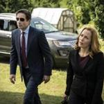 This photo provided by FOX shows, David Duchovny, left, as Fox Mulder and Gillian Anderson as Dana Scully in an episode of 