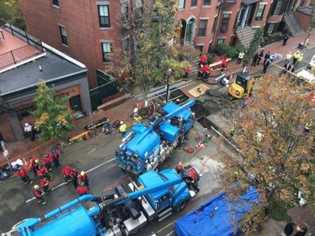 In October 2016, a trench collapsed on Dartmouth Street in Boston, killing two workers.
