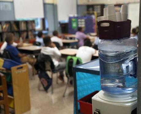 Among the renovations at Fenway High School in Boston, the water pipes have been replaced. School officials said that tests of tap water there have since shown acceptable lead levels. 
