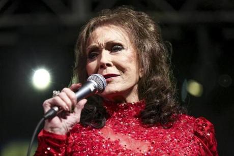 FILE - In this March 17, 2016 file photo, Loretta Lynn performs at the BBC Music Showcase at Stubb's during South By Southwest in Austin, Texas. A posting on country music legend Lynn's website says she has been hospitalized after having a stroke. The posting says Lynn was admitted into a Nashville hospital on Thursday night, May 4, 2017, after suffering the stroke at her home in Hurricane Mills, Tenn. (Photo by Rich Fury/Invision/AP, File)
