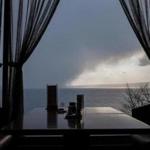 George Nobechi?s ?Lounge Table and Winter Storm, Lake Shikotsu.?