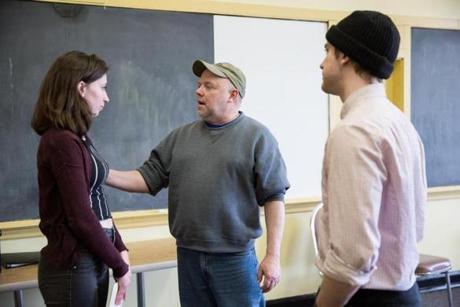 Burgess Clark (center), seen in a rehearsal for ?One Flew Over the Cuckoo?s Nest,? will return to his post as executive artistic director of Boston Children?s Theatre.
