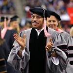 Musician Lionel Richie walked in the procession during Berklee?s commencement. 