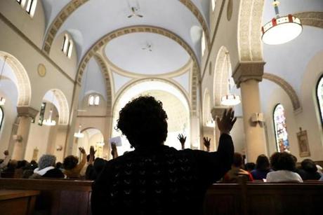 With thousands of other Haitians, Marianne Jeune received temporary protected status under the Obama administration. The Trump administration may not renew that status. She attended Mass in Mattapan earlier this month.
